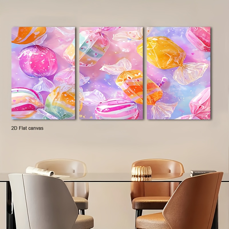 Canvas Wrap Ready - Rahmenloses 2D-Flach-Leinwandbild, 2D-Flach, 2D-Flach-Set aus drei