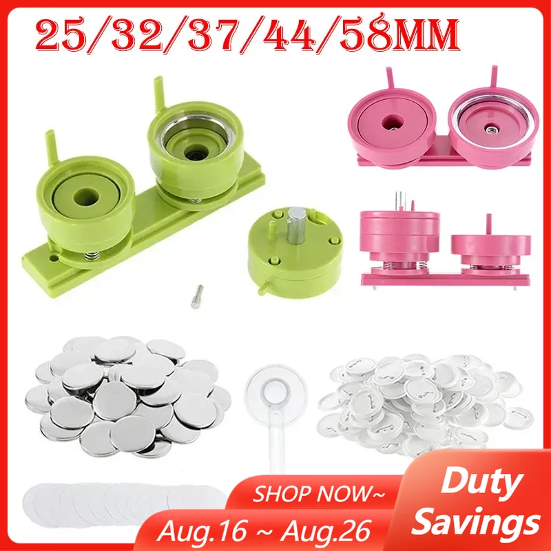 100Sets 25/32/37/44/58mm Abzei – Button Badge Blank Bewertung und Preis