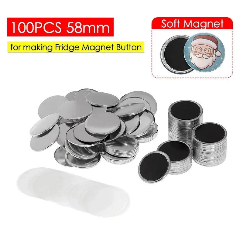 50/100PCS 25-75mm Magnet Kühls – Button Badge Blank Bewertung und Preis
